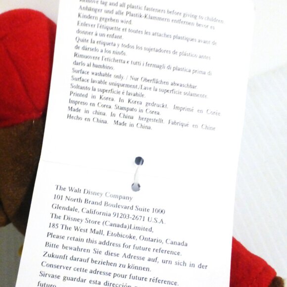 CNS2 - RARE 8" Disney Store MINI Bean Bag TIMOTHY Dumbo Vintage Walt Disney - Picture 7 of 10